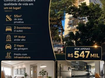 Apartamento · 55m² · 2 Quartos · 2 Vagas · VILLARINHO VENDE LINDO APARTAMENTO 2 QUARTOS SEMI MOBILIADO COM BOX DUPLO NO JAR