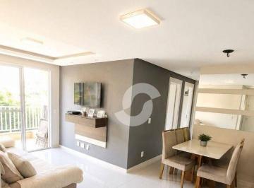 Sala com varanda · Apartamento com 3 dormitórios à venda, 73 m² por R$ 425.000,00 - Maria Paula - São Gonçalo/RJ