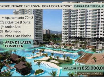 Apartamento de 2 quartos, Rio de Janeiro · Barra da Tijuca| Bora Bora: Apartamento 2 quartos, 1 suite, 70m2 - andar alto - reformado - vista