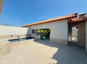 Casa · 70m² · 3 Quartos · 2 Vagas · Casa com Piscina à Venda em Mongaguá – Plataforma I Próximo à Praia e à Maior Plataforma de Pesca d