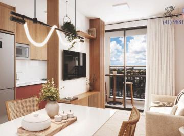 Living · Apartamento de 46.61m² no bairro Prado Velho, com 2 quartos (1 suíte), 2 banheiros e 1 vaga de garag