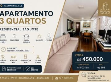 Apartamento de 3 quartos, Taguatinga · Apartamento 3 Quartos à Venda em Taguatinga Sul | Reformado | Suíte | Nascente | R$ 450 Mil