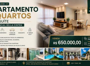 Apartamento de 3 quartos, Águas Claras · Apartamento 3 Quartos com Suíte à Venda em Águas Claras – Residencial Bella Cintra | 76m² | Nascente
