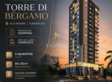 Apartamento · 94m² · 3 Quartos · Apartamento no Residencial Torre di Bérgamo | Vila Moema - Tubarão/SC