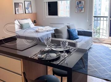 Apartamento · 28m² · 1 Quarto · 1 Vaga · Jardim Paulista: Studio Mobiliado na Alameda Lorena, a Minutos da Paulista e Oscar Freire