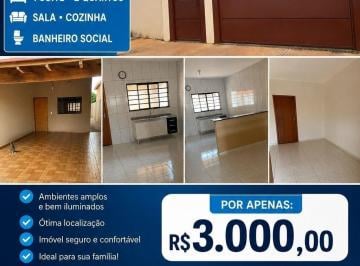 Casa · 3 Quartos · 1 Vaga · Casa para alugar no bairro Jardim Primavera II - Água Clara/MS