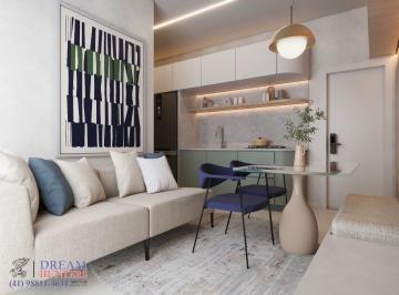 salatipo 3 · Apartamento de 44m² no bairro Portão, com 2 quartos, 1 banheiro e 1 vaga de garagem