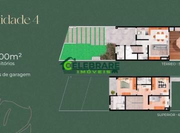Casa · 125m² · 3 Quartos · 2 Vagas · SOBRADO NOVO QUATRO BARRAS!! 03 QTOS,SUÍTE,SACADA,PRÓX.MERC SOL
