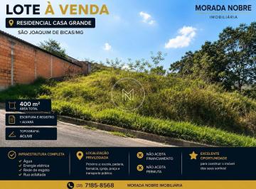 Terreno · 400m² · Lote à Venda no Residencial Casa Grande – São Joaquim de Bicas/MG