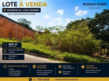 Terreno · 400m² · Lote à Venda no Residencial Casa Grande – São Joaquim de Bicas/MG