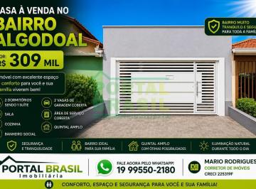 Casa · 98m² · 2 Quartos · 2 Vagas · Casa à Venda no Bairro Algodoal em Piracicaba – 98m², 2 Dormitórios sendo 1 S...