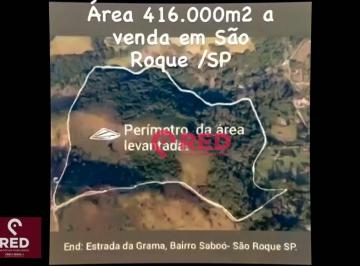 2958ca06b16800b26e305d44ef0b2aa07eff5b2c · Área à venda, 416000 m² por R$ 20.000.000,00 - Saboó - São Roque/SP