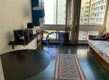 Apartamento · 28m² · 1 Quarto · 1 Vaga · Kitnet mobiliada com vista para o mar | Boqueirão, Santos – 28 m², 1 dorm, 1 vaga