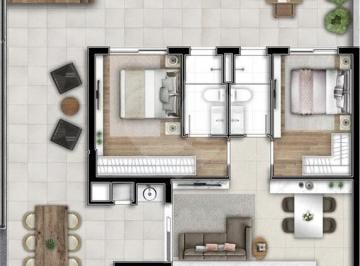 Apartamento de 2 quartos, Curitiba · Apartamento Garden NOVO imperdível no Cabral com área total de 147m², 2Q sendo 1 suíte, 1VG.