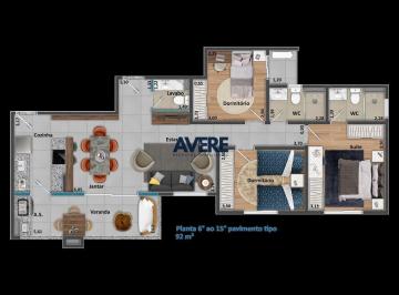 Apartamento · 92m² · 3 Quartos · 2 Vagas · Singolare Valinhos - Apartamento Padrão - Singolare Residenza 92m2 - 2 vagas- vista livre