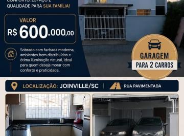 Casa de 3 quartos, Joinville · Sobrado com 3 quartos e 2 vagas de garagem no Iririú