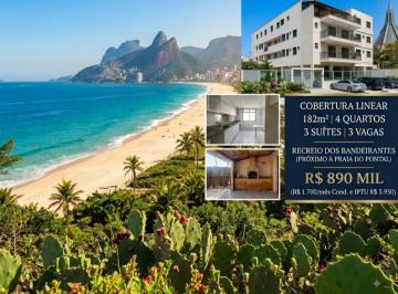 Apartamento de 4 quartos, Rio de Janeiro · Recreio| COBERTURA LINEAR 182m² | 4 QUARTOS | 3 SUÍTES | 3 VAGAS