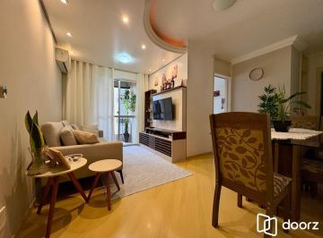 Apartamento · 58m² · 2 Quartos · 1 Vaga · Apartamento 2 dormitórios com sacada e churrasqueira e vaga de garagem coberta
