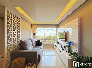 Apartamento · 56m² · 2 Quartos · 1 Vaga · Apartamento mobiliado de 2 quartos, elevador e 1 vaga no bairro Morro Santana
