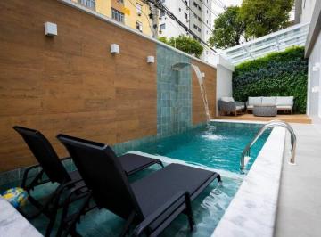 Casa · 124m² · 3 Quartos · 2 Vagas · Casa nova com piscina, com 3 suítes, à venda, 175 m² por R$ 2.500.000 - Aparecida - Santos/SP