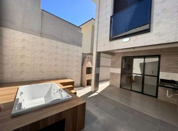 Casa · 123m² · 3 Quartos · 2 Vagas · Sobrado novo com 3 dormitórios e espaço gourmet à venda, 123 m² por R$ 1.650.000 - Boqueirão - Santo