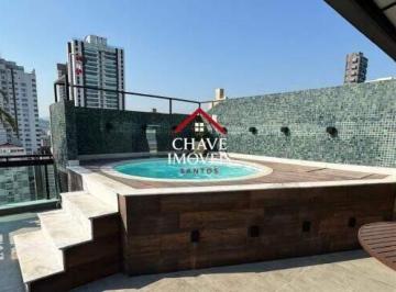 Apartamento · 172m² · 2 Quartos · 2 Vagas · Cobertura com 2 dormitórios à venda, 172 m² por R$ 2.660.000,00 - Pompéia - Santos/SP