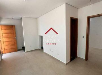 Casa · 79m² · 2 Quartos · 1 Vaga · Sobrado novo com 2 dormitórios à venda, 78 m² por R$ 700.000,00 - Aparecida - Santos/SP