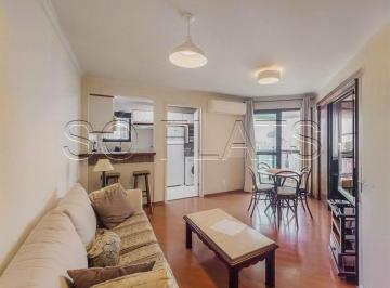 Apartamento · 60m² · 2 Quartos · 1 Vaga · Flat alto padrão mobiliado no Paraíso com 2 dormitórios, 1 suíte e 2 vagas