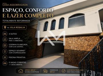 Casa · 400m² · 4 Quartos · 5 Vagas · Casa Assobradada com 400 m², 4 Suítes, Piscina e Espaço Gourmet – Totalmente Reformada - Vila Rosáli