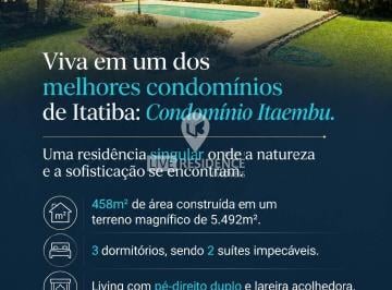 Casa · 458m² · 3 Quartos · 17 Vagas · Casa para venda em Condomínio Itaembu de 458.00m² com 3 Quartos, 2 Suites e 17 Garagens