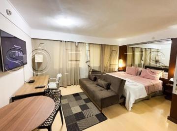 Apartamento · 27m² · 1 Quarto · 1 Vaga · Flat mobiliado de 27m² no Meliá Ibirapuera, em Moema, pronto para morar ou investir