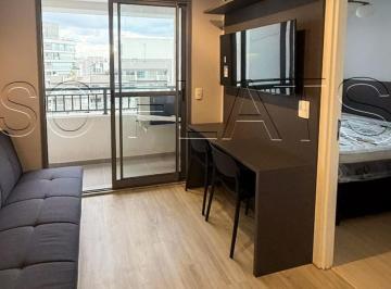 Apartamento · 24m² · 1 Quarto · Apartamento mobiliado na Vila Nova Conceição com suíte, varanda e lazer completo