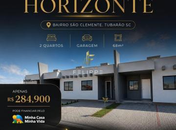 Casa · 68m² · 2 Quartos · 1 Vaga · Casa no Condomínio Horizonte, São Clemente, Tubarão/SC