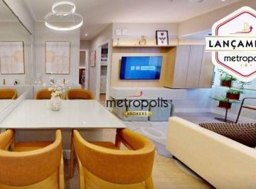 Sala(DECORADO) · Apartamento com 2 dormitórios à venda, 47 m² por R$ 386.000,00 - Vila Humaitá - Santo André/SP