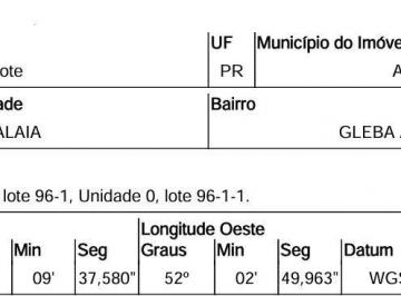 img0 · Imóvel com ótima proposta — Terreno no Gleba Atalaia, Atalaia - PR, Nº 118, 900m² | Venda Direta Onl