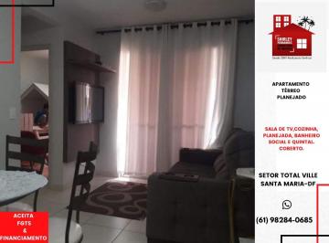 Apartamento de 2 quartos, Santa Maria · Apartamento térreo 2 Qts Planejado Qd 101 Setor Total ville Santa Maria-DF