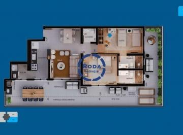 Apartamento · 114m² · 2 Quartos · 2 Vagas · Apartamento garden com piscina privativa e 2 suítes à venda no Boqueirão
