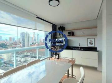 Apartamento · 60m² · 1 Quarto · 1 Vaga · Apartamento mobiliado à Venda 1 Suíte com Varanda Gourmet e Lazer Completo no Boqueirão em Santos