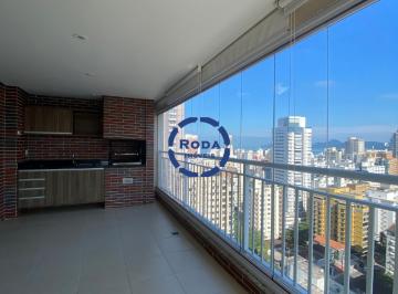 Varanda Gourmet · Apartamento à venda no Boqueirão, Santos - 3 suítes (160 m²) com vista mar e 3 vagas demarcada