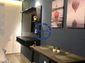Apartamento · 28m² · 1 Quarto · 1 Vaga · Kitnet Finamente Decorada, Praia Canal 1, Santos. Litoral Paulista.