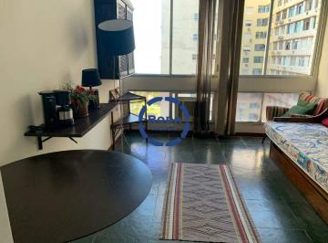 Apartamento · 28m² · 1 Quarto · 1 Vaga · Kitnet mobiliada com vista para o mar | Boqueirão, Santos – 28 m², 1 dorm, 1 vaga