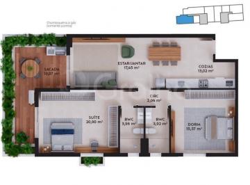 Apartamento · 103m² · 3 Quartos · 1 Vaga · Apartamento na Pedra Branca com 103,23 m2