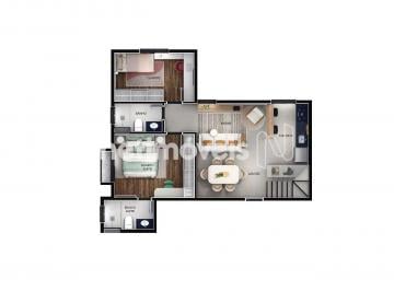 Croqui do apartamento · Apartamento Novo de 2 Quartos com Suíte no Ouro Preto
