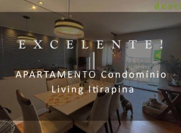 Apartamento · 66m² · 2 Quartos · 1 Vaga · APARTAMENTO PARA LOCAÇÃO NO CONDOMÍNIO LIVING ITIRAPINA VILA HORTOLANDIA JUNDIAI