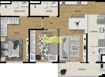Apartamento · 68m² · 2 Quartos · Apartamento para venda em Jardim Carolina de 68.00m² com 2 Quartos e 1 Suite