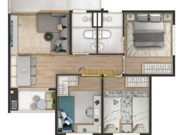 Apartamento · 60m² · 3 Quartos · 1 Vaga · Apartamento para venda em Mirage São Paulo de 60.00m² com 3 Quartos, 1 Suite e 1 Garagem