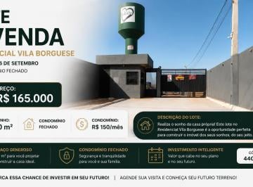 Terreno , Vicente Pires · Lote 400m² 26 de Setembro Rua 2 Condomínio Fechado Terreno à Venda Brasília DF Res Vila Borguese