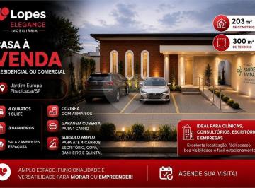 Imagem Principal · CASA À VENDA | JARDIM EUROPA – PIRACICABA