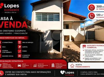 Imagem Principal · CASA À VENDA | RUA CRISTIANO CLEOPATH | BAIRRO ALEMÃES | PIRACICABA/SP