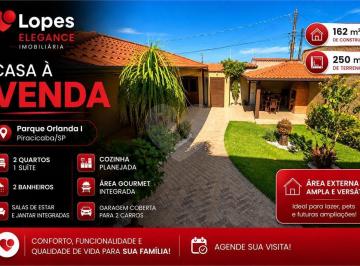 Imagem Principal · Casa com 2 Quartos à Venda – Parque Orlanda I | Piracicaba/SP - 162 m² de construção | Terreno 250 m